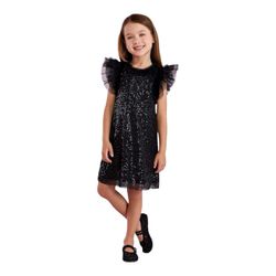 VESTIDO INFANTIL PETIT CHERIE PRETO PAÊTE MODERNO ... - CARAMELADA KIDS