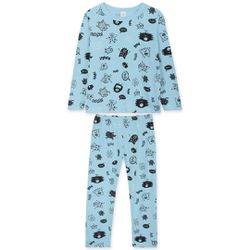 PIJAMA BRILHA NO ESCUROINFANTIL MONSTRINHOS AZUL M... - CARAMELADA KIDS