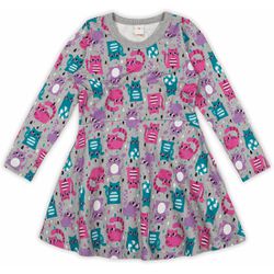 78856 VESTIDO INFANTIL MARISOL ESTAMPADO MANGA LON... - CARAMELADA KIDS