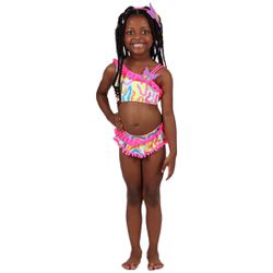 BIQUINI CROPPED INFANTIL SIRI KIDS LIVIA BORBOLETA... - CARAMELADA KIDS