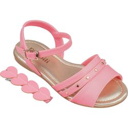 SANDÁLIA INFANTIL PAMPILI AURORA ROSA NEON E PRESI... - CARAMELADA KIDS