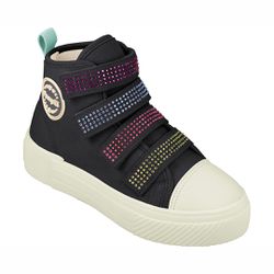 TÊNIS INFANTIL CANO MÉDIO PAMPILI MAX PRETO 726003... - CARAMELADA KIDS