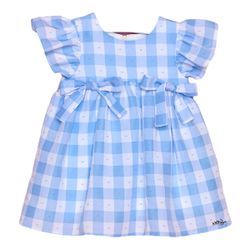 VESTIDO MON SUCRÉ bEBÊ XADREZ AZUL PITANGUEIRA 312... - CARAMELADA KIDS