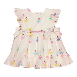 VESTIDO INFANTIL MON SUCRÉ BRANCO BAILARINAS BALLE... - CARAMELADA KIDS