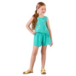 CONJUNTO MON SUCRÉ VERDE TURQUEZA RELAX DAY 802515... - CARAMELADA KIDS