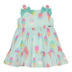 VESTIDO BEBÊ MON SUCRÉ VERDE SORVETE GELATO 312504... - CARAMELADA KIDS