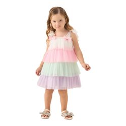 VESTIDO INFANTIL PETIT CHERIE TULES 3 MARIA GLITTE... - CARAMELADA KIDS