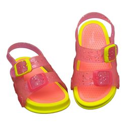SANDÁLIA PAMPILI SUN GLEE ROSA NEON PVC 705002 - 7... - CARAMELADA KIDS
