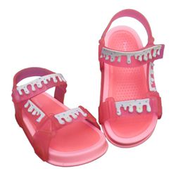 SANDÁLIA PAMPILI SUN GLEE ROSA/BRANCO PVC 705001 -... - CARAMELADA KIDS