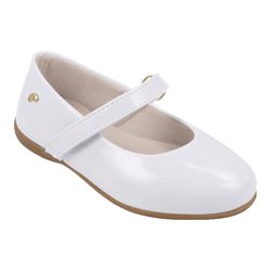 Sapatilha Infantil Verniz Pampili Bailarina Branco... - CARAMELADA KIDS