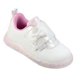 TÊNIS PAMPILI INFANTIL POM POM BRANCO FÁCIL CALÇAR... - CARAMELADA KIDS