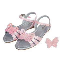 SANDÁLIA PAMPILI INFANTIL BORBOLETA AURORA HOLOGRÁ... - CARAMELADA KIDS