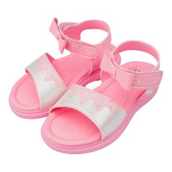 SANDÁLIA PAMPILI MENINA LILI 952 BRANCO/ROSA NEON ... - CARAMELADA KIDS