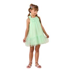 VESTIDO MON SUCRÉ INFANTIL VERDE MENTA TULES 31253... - CARAMELADA KIDS