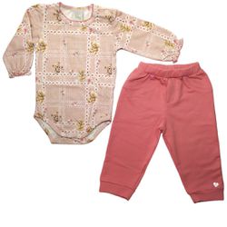 CONJUNTO BEBÊ BODY COM CALÇA MOLETINHO ANJOS BABY ... - CARAMELADA KIDS