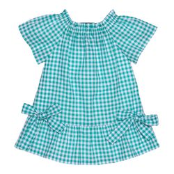 VESTIDO MON SUCRE XADREZ BEBÊ VERDE RELAX DAY 3125... - CARAMELADA KIDS