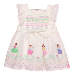 VESTIDO BEBÊ VERAO MON SUCRÉ BRANCO BALLET 3125064... - CARAMELADA KIDS