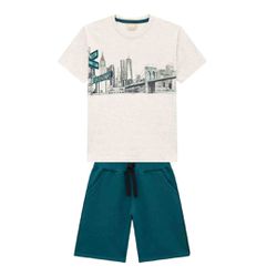 CONJUNTO BROADWAY INFANTIL CINZA MILON - 113931 - CARAMELADA KIDS