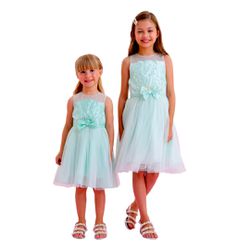 VESTIDO SEREIA PETIT CHERIE VERDE ÁGUA THE MERMAID... - CARAMELADA KIDS