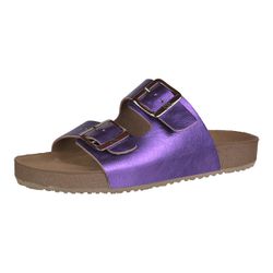 Papete Ox em Couro Metalizado Cor Violeta - Ox.Acessórios