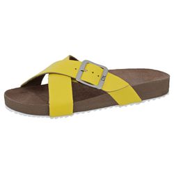 Sandália Ox Cruzada Couro Floater Cor Citrus - Ox.Acessórios