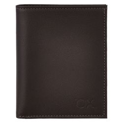 Carteira Masculina Em Couro Cor Café - Ox.Acessórios