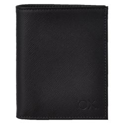 Carteira Masculina em Couro Cor Preta - Ox.Acessórios