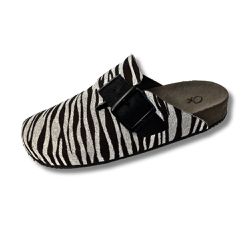 Clogs Ox em Couro Pelo Cor Zebra - Ox.Acessórios