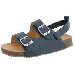 Sandália Ox Kids Couro Naturalle Cor Azul Marinho - Ox.Acessórios