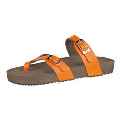 Papete Ox Duas Tiras de Dedo em Couro Naturalle cor Laranja - Ox.Acessórios