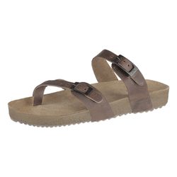 Papete Ox Duas Tiras de Dedo em Couro Fossil Cor Camel - Ox.Acessórios