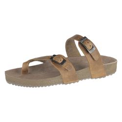 Papete Ox Duas Tiras de Dedo em Couro Fossil Cor Caramelo - Ox.Acessórios