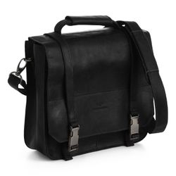 Bolsa Tiracolo Reus Couro Preto Rustico - CARDENA MADERA