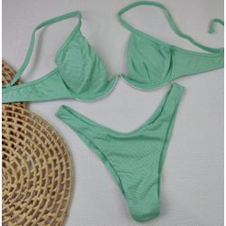 Aro W Lurex Verde Água - CARIOKAS MODA PRAIA