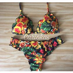 Biquíni Ripple Calcinha Inteira Boho - CARIOKAS MODA PRAIA