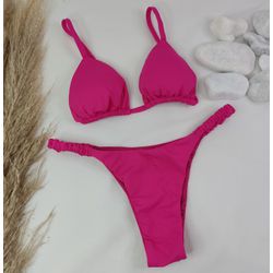 Conjunto Frufru Rosa Pink Liso - CARIOKAS MODA PRAIA