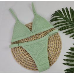 Conjunto Ivy Twister Verde Pistache - CARIOKAS MODA PRAIA