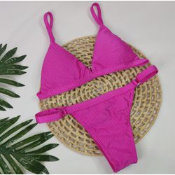Conjunto Ivy Rosa Barbie Canelado - CARIOKAS MODA PRAIA