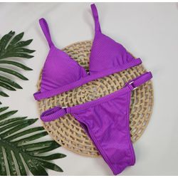 Conjunto Ivy Fuchsia Canelado - CARIOKAS MODA PRAIA