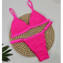 Conjunto Ivy Laise Rosa Neon (DESENHOS) - CARIOKAS MODA PRAIA
