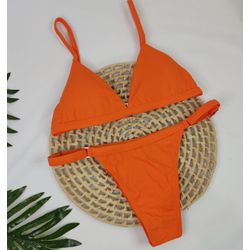 Conjunto Ivy Laranja Liso - CARIOKAS MODA PRAIA