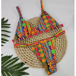 Conjunto Ivy Tribal Laranja - CARIOKAS MODA PRAIA