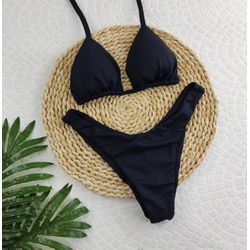 Conjunto Liz Preto Liso - CARIOKAS MODA PRAIA