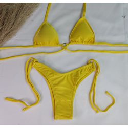 Conjunto Manu Amarelo trilobal - CARIOKAS MODA PRAIA