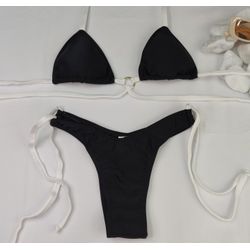 Conjunto Manu Preto e Branco Trilobol - CARIOKAS MODA PRAIA