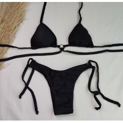 Conjunto Manu Preto Canelado - CARIOKAS MODA PRAIA