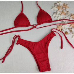 Conjunto Manu Lurex Vermelho - CARIOKAS MODA PRAIA