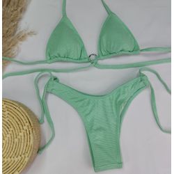 Conjunto Manu Lurex Verde Água - CARIOKAS MODA PRAIA