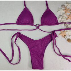 Conjunto Manu Lurex Lilás - CARIOKAS MODA PRAIA