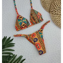 Conjunto Summer Tribal Laranja - CARIOKAS MODA PRAIA